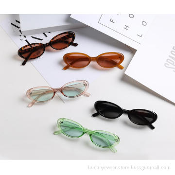 Wholesale small oval-shaped frame new women fashion sunglasses